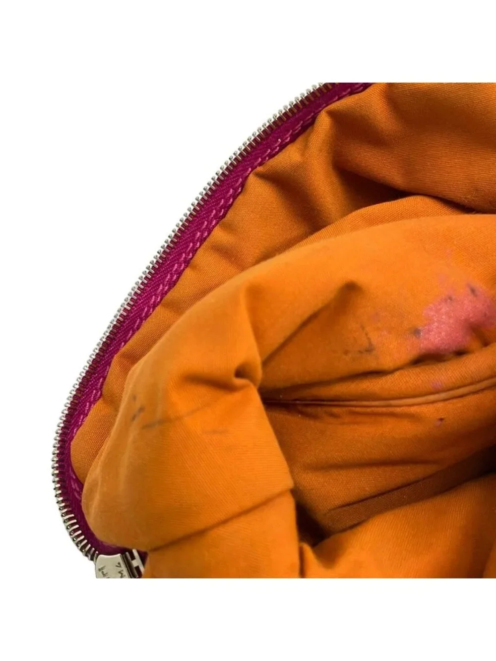 Hermes Pouch Pink Brown Leather